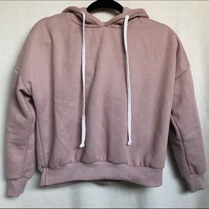 Mauve Cropped Hoodie